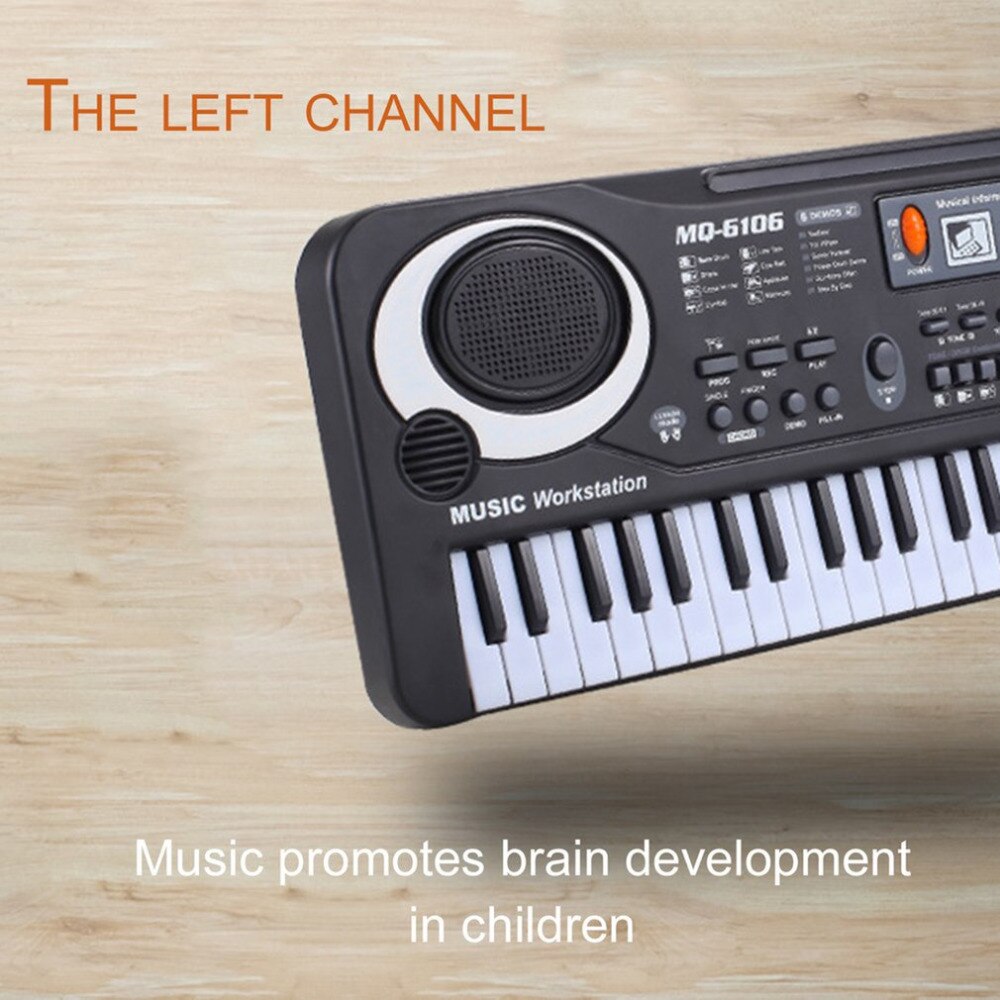 Tsai 61 tangent elektronisk pianomusik keyboard med mikrofon musikinstrument barn tidigt pedagogiskt verktyg för barn us eu