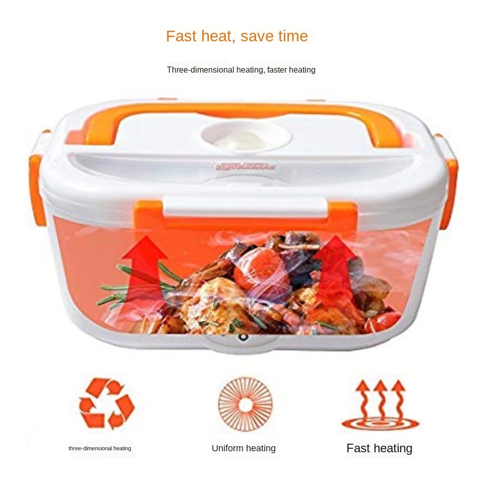 STN Gamelle Chauffante 80w Lunch Box Chauffante avec 2 Récipients De 1