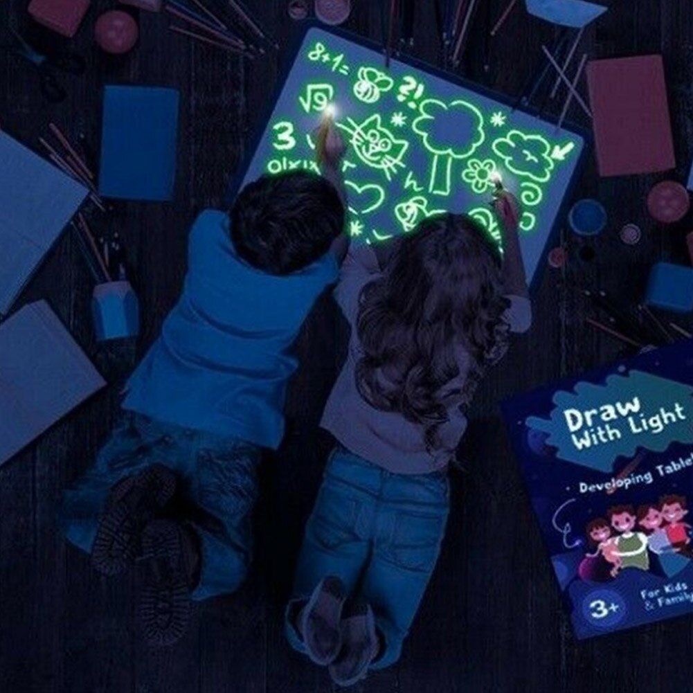 Illuminated Light Drawing Board Toy Development Drawing Doodle Tablets Education Toys DQ