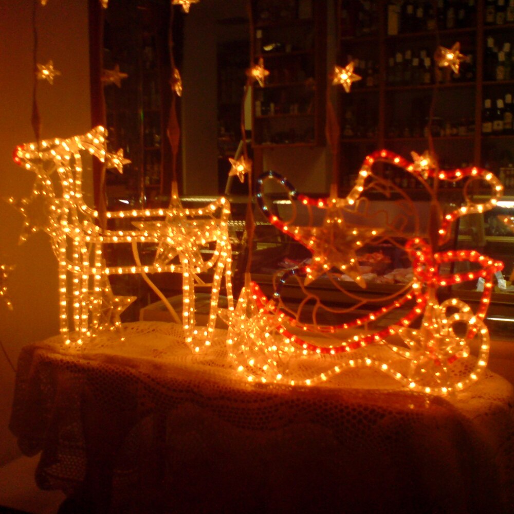 Imperméable à l'eau de noël en plein air LED chaîne lumière nouvel an tuyau flexible corde lumière festival fête de mariage décoration éclairage