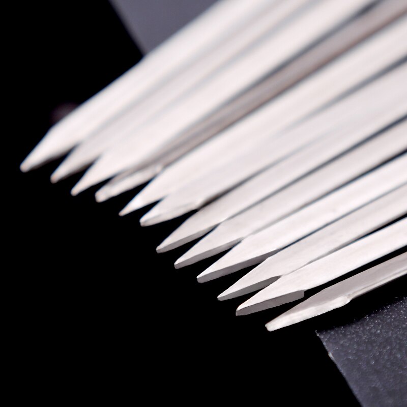 10/50pcs Reusable Flat Stainless Steel Barbecue Skewers BBQ Needle Stick For Outdoor Camping Picnic Cooking Tools