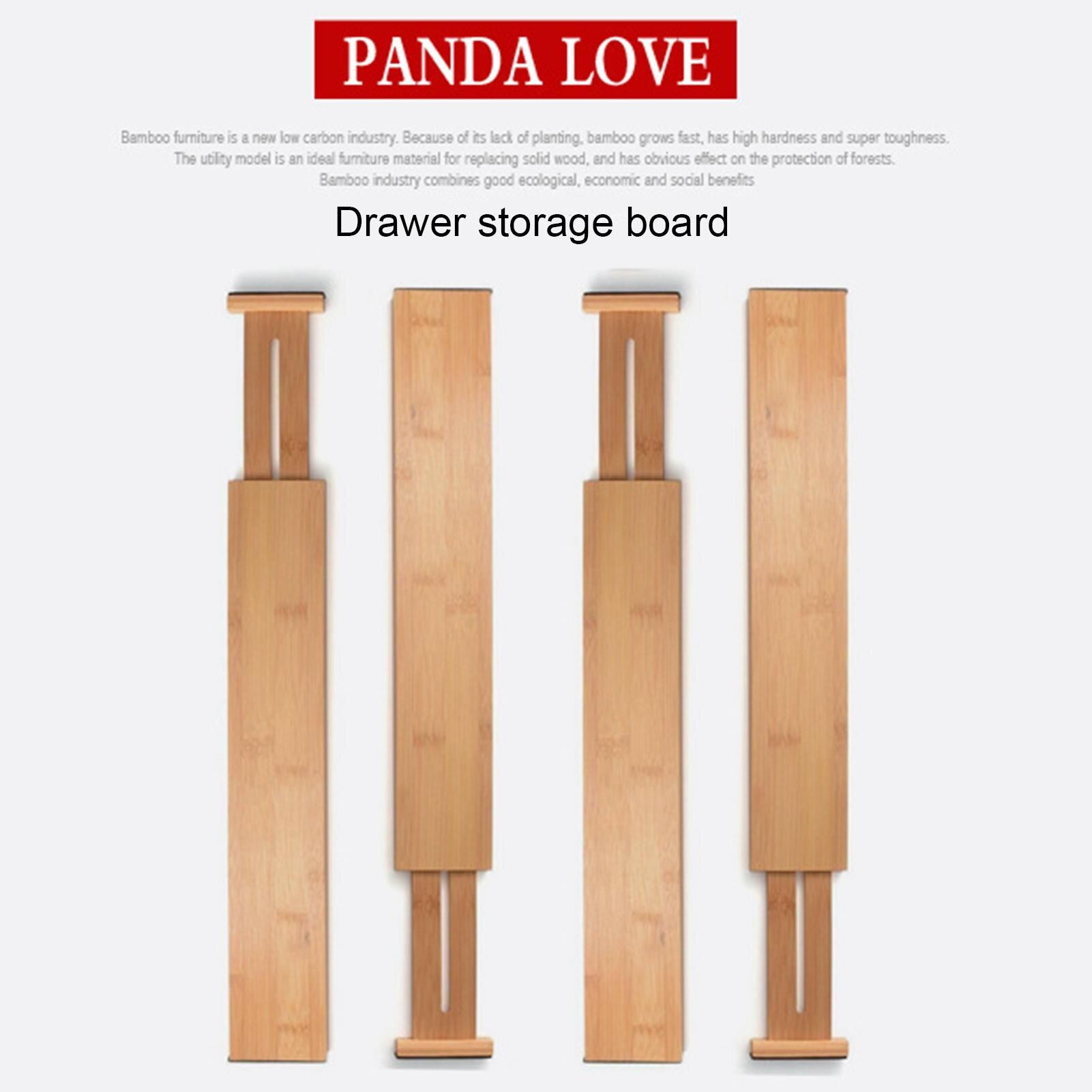 1pc divisor de gaveta separador ajustável expansível bambu gaveta armazenamento grade board organizador ferramentas do quarto doméstico
