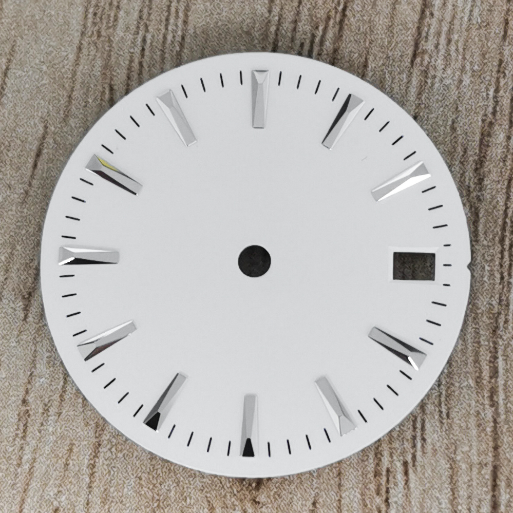 Modified Watch Accessories Watch Dial Stripes Sunburst Simple Watch Face for NH35/364R/7S Movement: Ivory