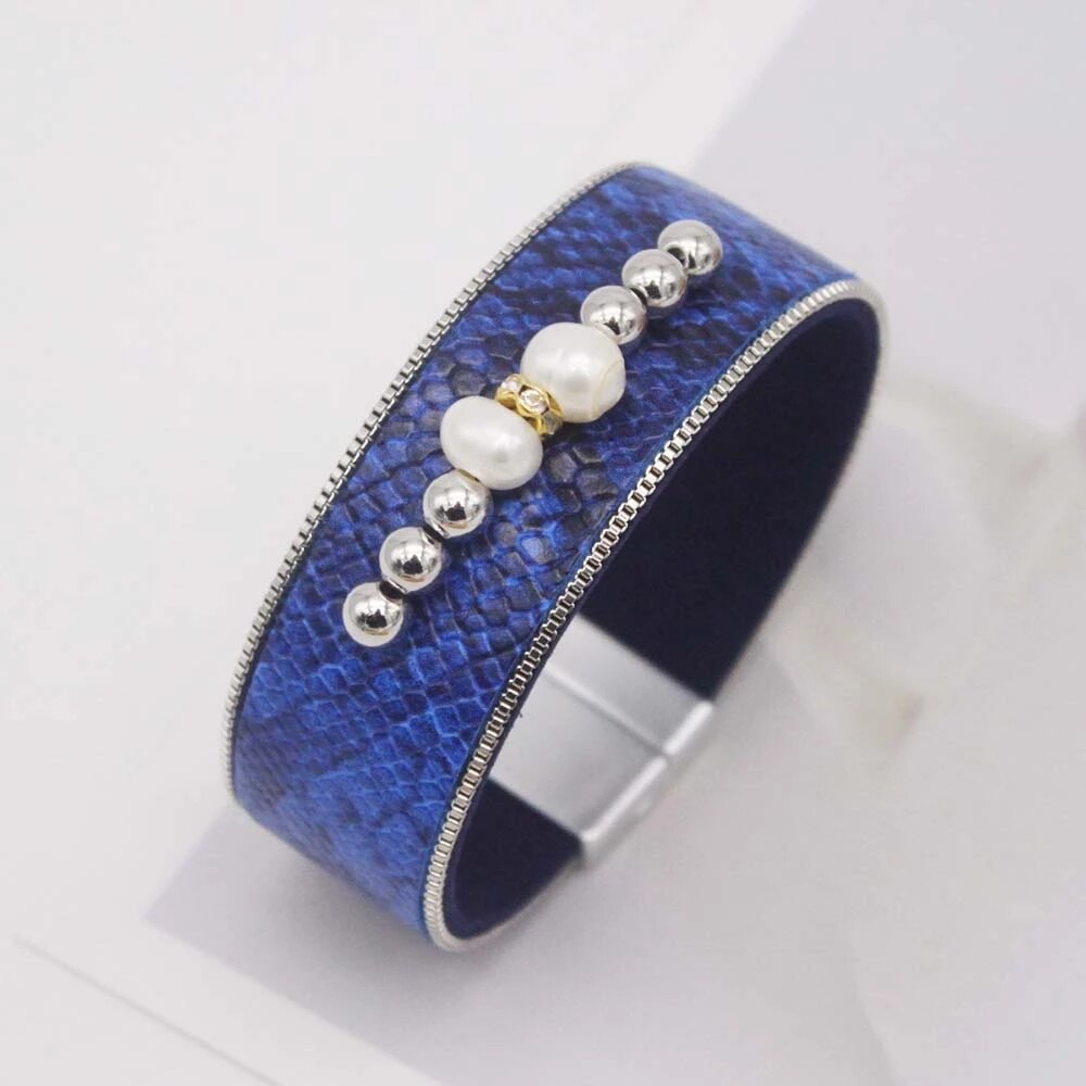 Multilayer Leather Bracelet Women Femme Cool Clasp Wristband Wrap Bracelets Metal Pulseira Jewelry: 8