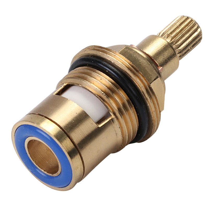 Newest 2 Pcs Replacement Tap Valves Ceramic Disc Gland Brass 20 Teeth 1/2 Inch Accessories