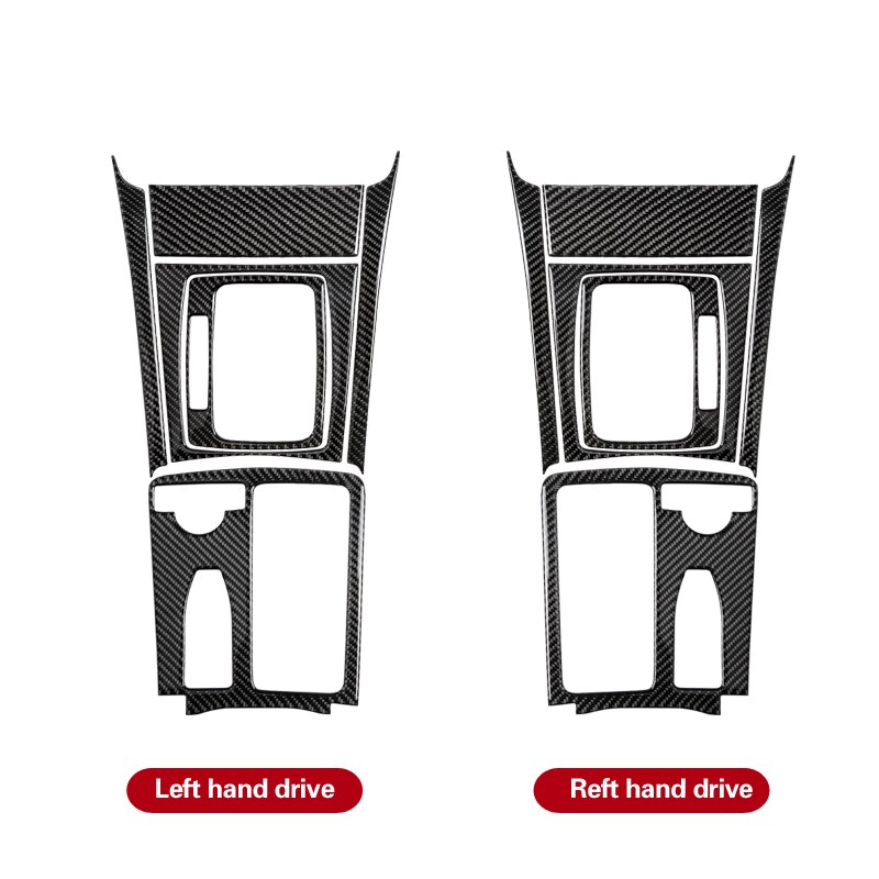 Car Styling Decorative Carbon Fiber Gear Central Control Panel Sticker Decal For Mercedes-Benz C Class W204 2007-13