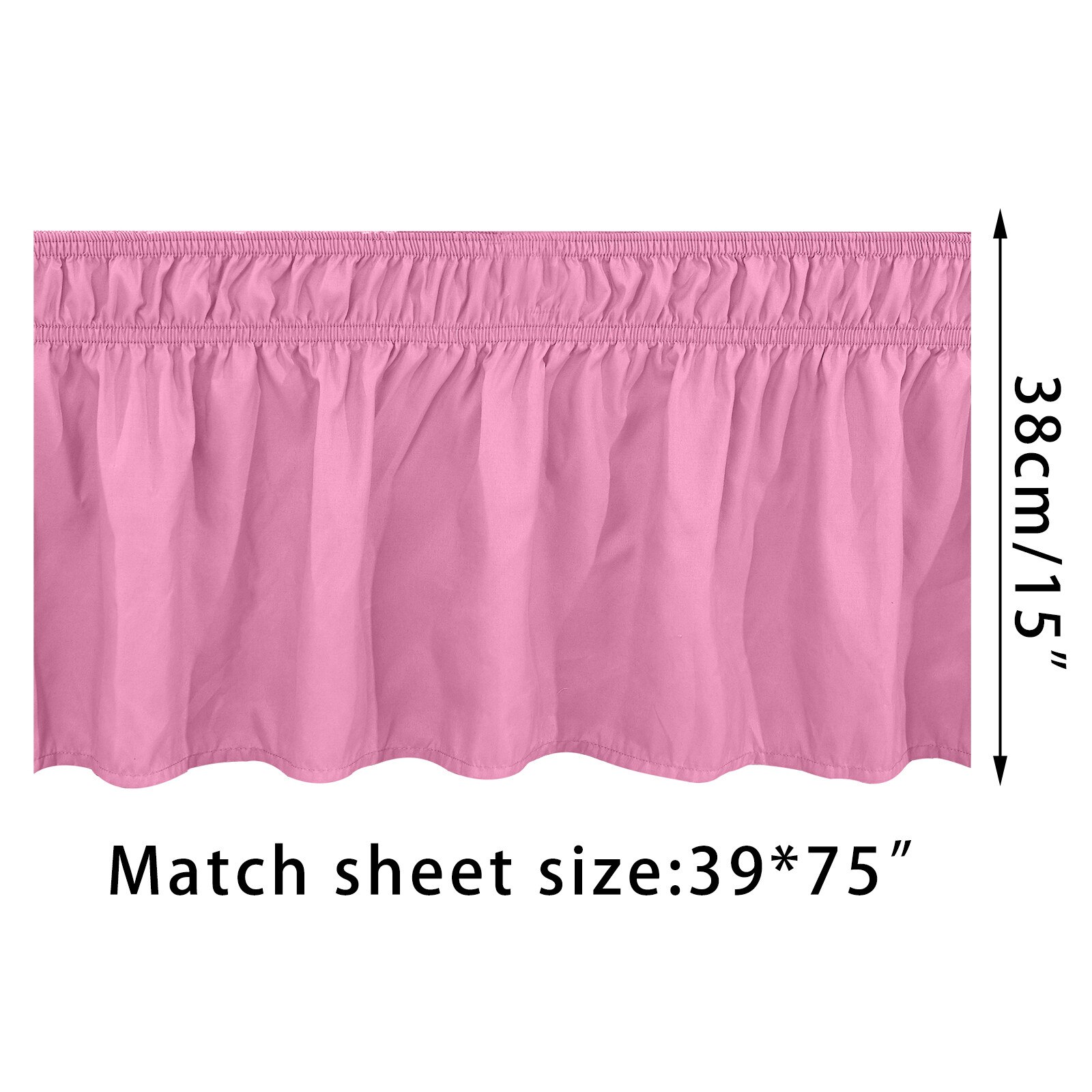 Hotel Ruffles Single Bed Skirt Wrap Around Elastic Resistant With Adjustable Elastic Belt For Home Decor Supplies Home Textile