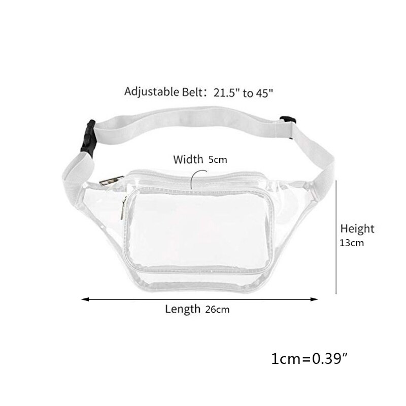 Sac banane Transparent pour femmes, sac de ceinture de voyage, petit sac à main de poitrine pour téléphone