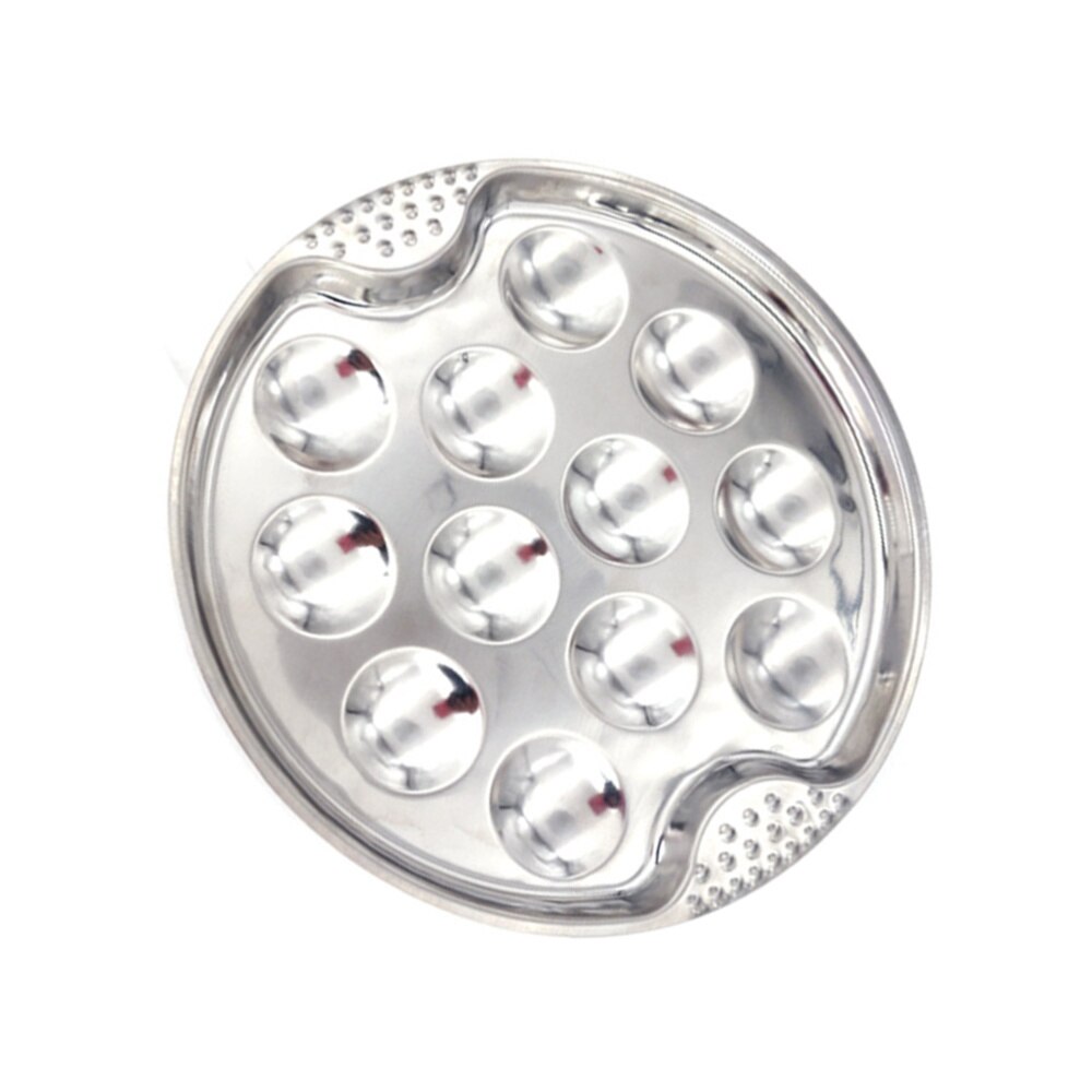 Plato Escargot de acero inoxidable, servidor de 12 posiciones, plato de caracol horneado, utensilio para servir en la cocina