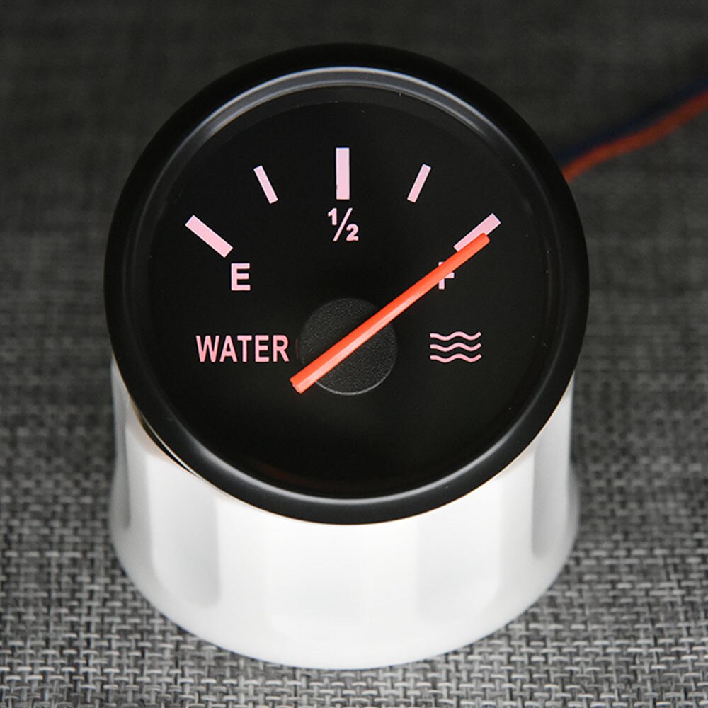 Red Backlight 52MM Water Level Gauge with Water Level Sensor 100-500MM 0-190Ohm Water Tank Level Indicator Meter Pointer Gauge