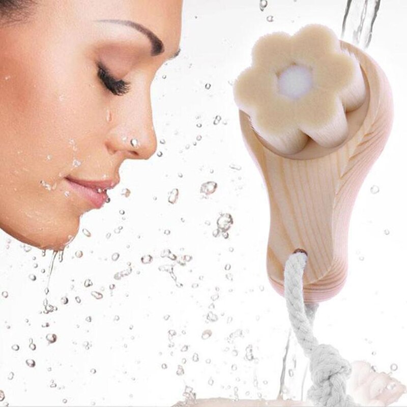 1Pc Reinigung Gesicht Pinsel Holz Reinigen Gesicht Ebene Haar Gesichts Tiefe Reinigung Massage Pflege Werkzeug Gesicht Waschen Werkzeug