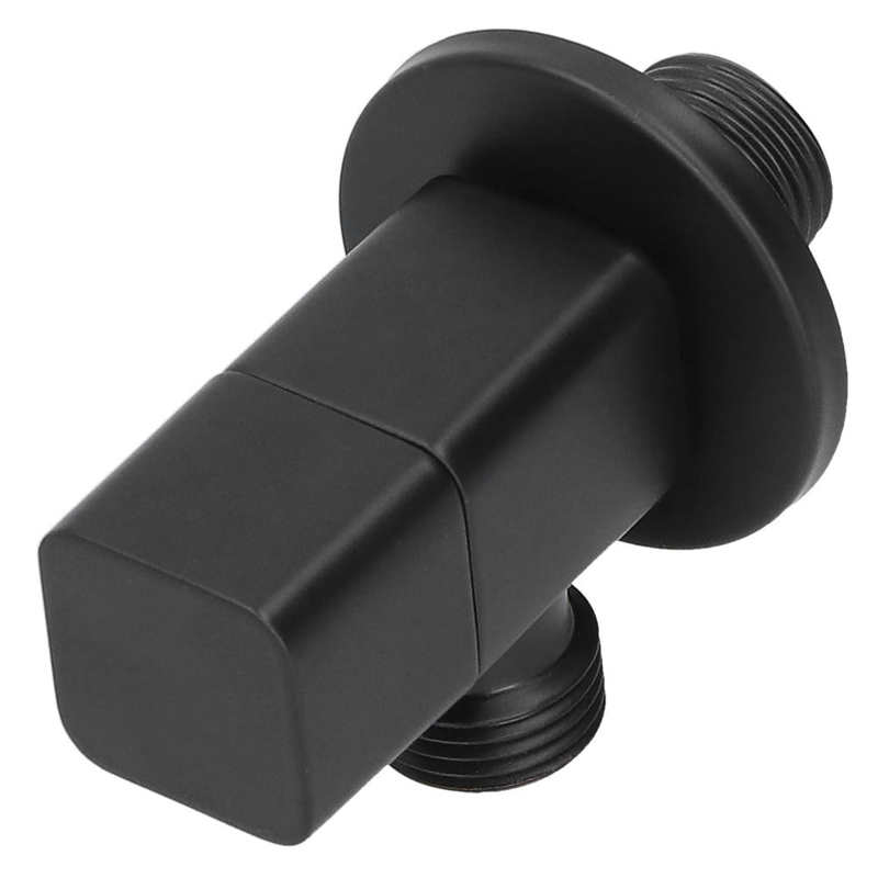 Manual Flush Valve Ball Valve /2 Angle Valve Mixer Water Stop Valve Bathroom Toilet Washbasin Accessory Black Electric