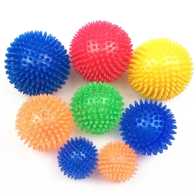 Brinquedos para cães de estimação, gato, filhote de cachorro, brinquedo com som de bolinhas, bola de limpeza de dentes estridentes, treinamento tpr, brinquedo de mastigar, bolas de espinhos, acessórios