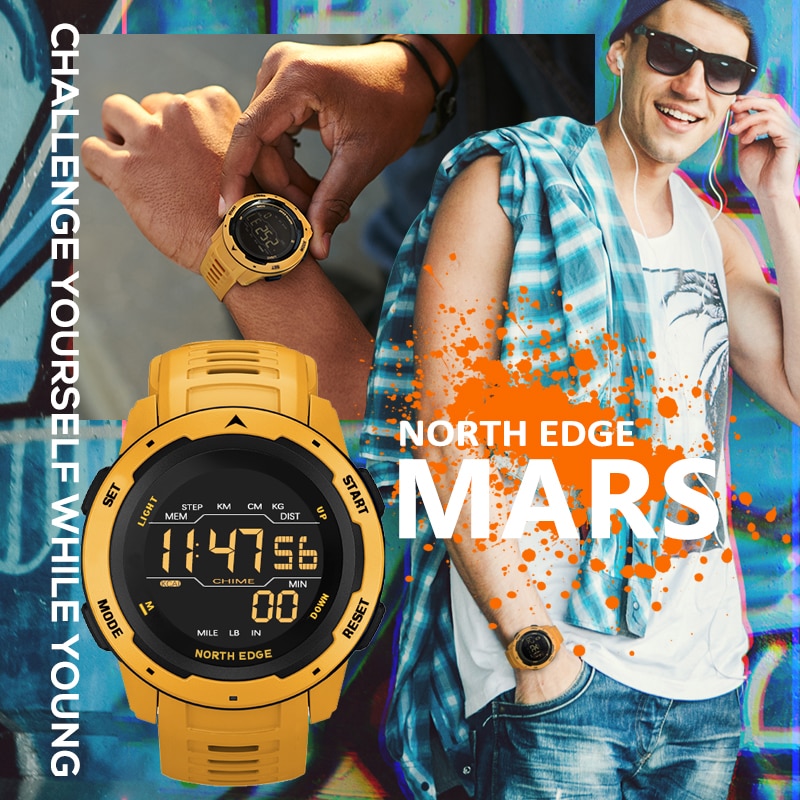 Smart Horloge Noord Rand Mars Model Outdoor Stappenteller Digitale Smartwatch Multifunctionele Waterdichte Student Sport Horloge