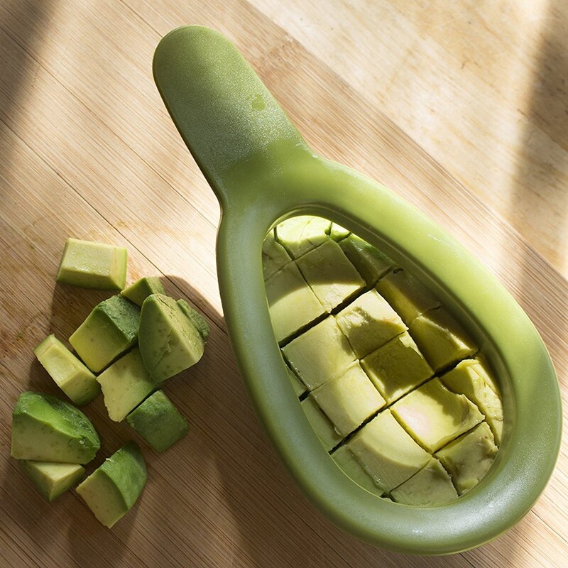 Avocado Cutter Peel Pulp Separator Keuken Groente Tool Slicer Avocado 3 In 1 Mes Voor Snijden Avocado Duurzaam, 2 Pcs