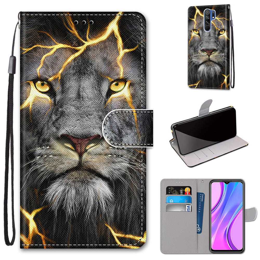 Custodia per Xiaomi Redmi 9 custodia Flip portafoglio in pelle custodia magnetica per Xiaomi Redmi 9 Redmi 9 custodie per libri Cute Anime Cat Fundas Bag: 19