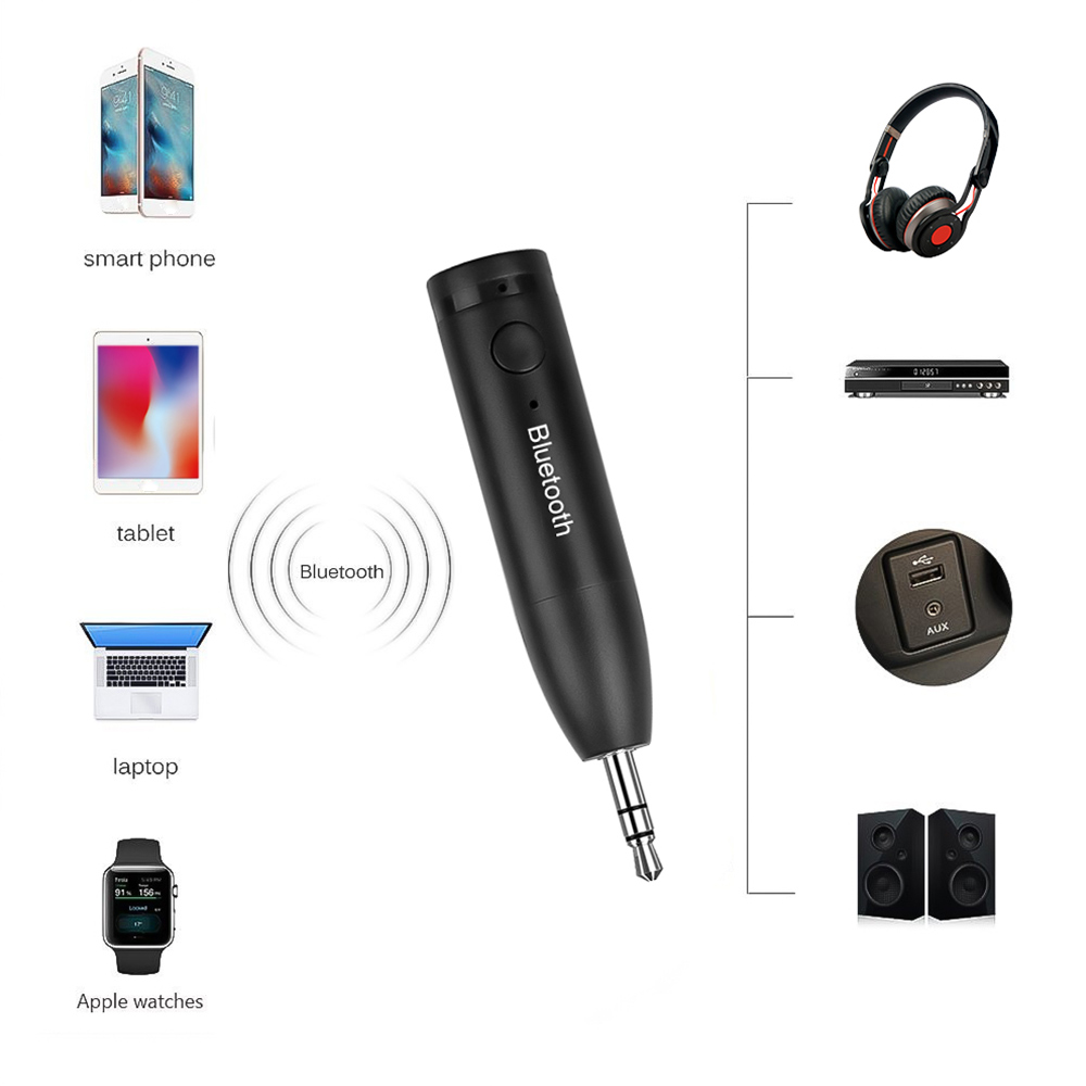 Aux Bluetooth adapter Wireless Music bluetooth car Audio Adapter 3.5MM AUX Audio Stereo Music Car Receiver Adapter handsfree
