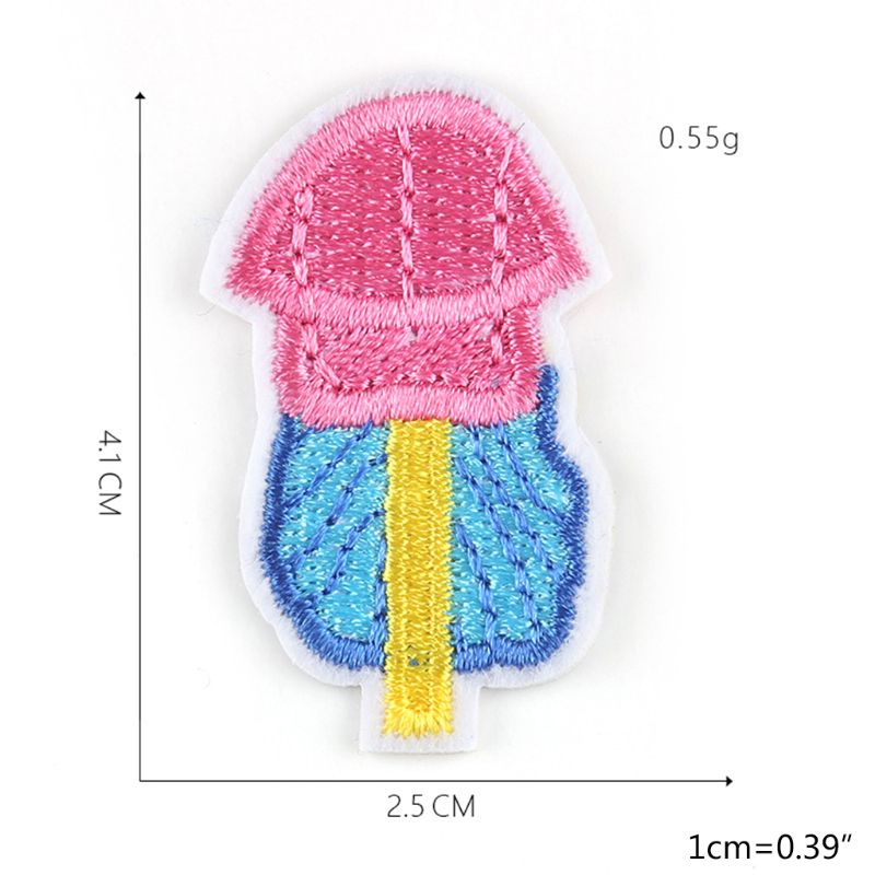 Parches decorativos de dibujos animados para cupcakes, 14 Uds., Hierro sobre bordado, apliques de costura A2UA