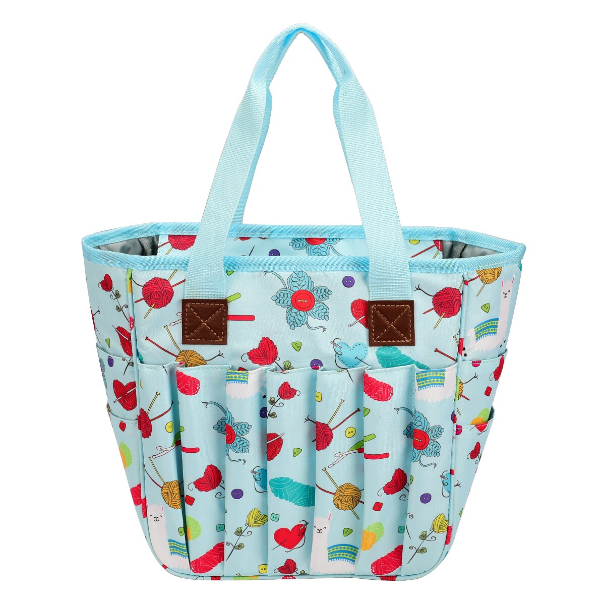 Print Bag Knitting Storage Bag Knitting Needle Bag Storage Bag Knitting Bags For Yarn Set DIY Household Organizer: light green