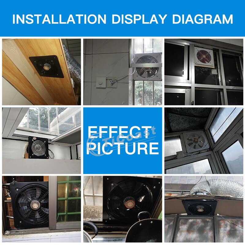 4 inch Exhaust Fan Mute Ventilating Extractor Fan For Bathroom Toilet Kitchen Window Wall Mounted Exhaust Fan