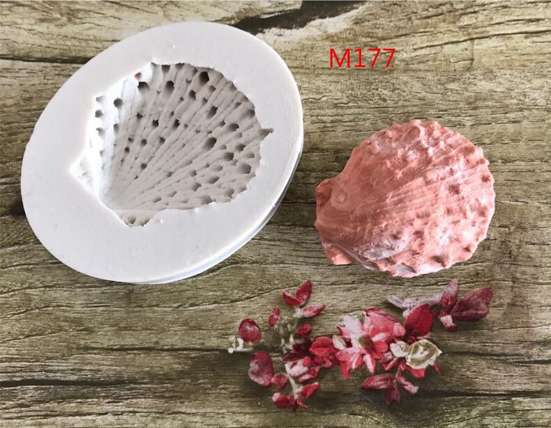 Gör-det-själv snäckskal tårta silikonformar fondant tårta dekorationsverktyg gumpaste choklad godis tvål lerformar: 3