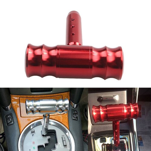 T-Handle Gear Shift Knob Handle Automatic Car Gear Stick Shift Knob Universal Airplane Thrust Lever Style Aluminum Alloy: red