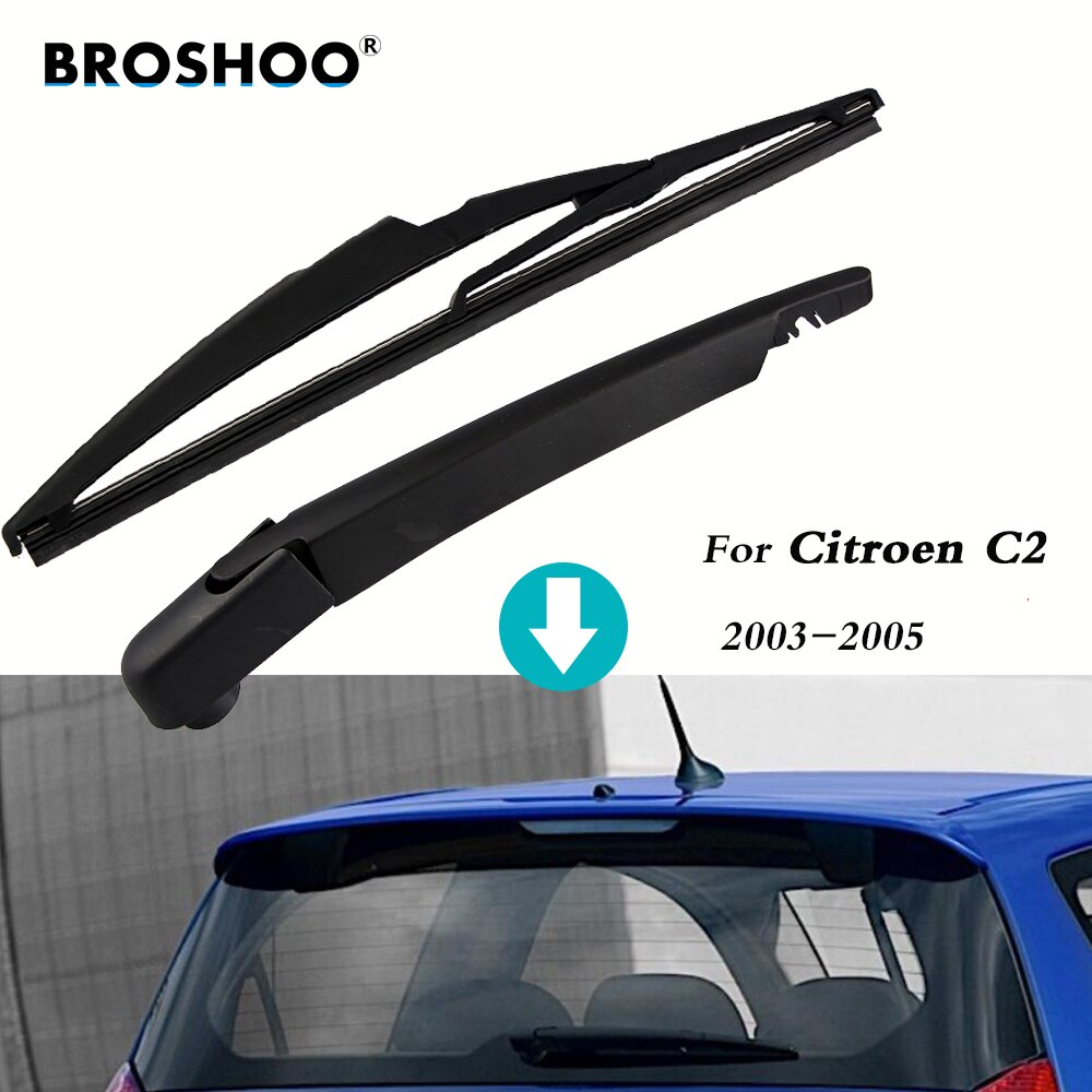 BROSHOO-balais d'essuie-glace arrière de voiture | Bras d'essuie-glace arrière de Citroen C2 (2003-2005) 295mm, style automatique de pare-brise