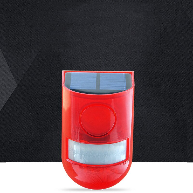 Security Alarm Solar Power Siren With Strobe IP65 Waterproof 110dB Loud Siren Built-in PIR Motion Sensor For Home Yard Outdoor