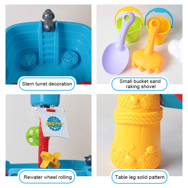 Sand Water Table for Toddlers 17-Piece Water Play Table for Kids Outdoor and Indoor with Accessories and Tools BM88