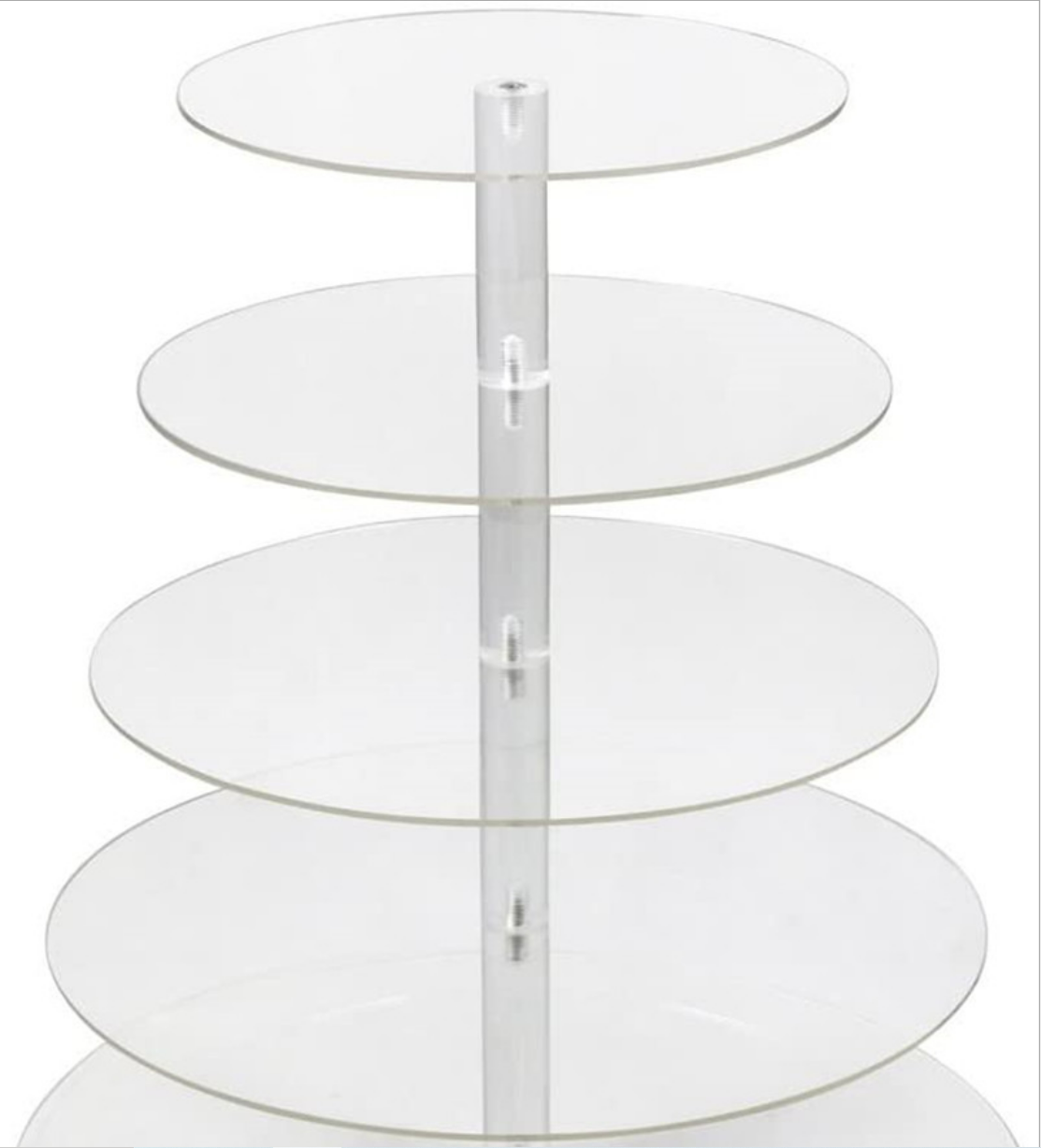 3/4/5/6 Tier Acrylic Wedding Cake Stand Crystal Cup Cake Display Shelf Cupcake Holder Plate Birthday Party Decoration Stands