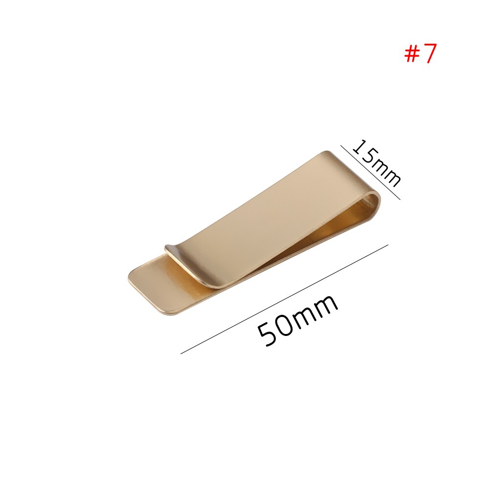 Metal Handmade Leather Brass Stainless Steel Pen Holder Pencil Clip Journal Dairy Notebook Holder Paper Folder Memo Clip: 7 15X50mm