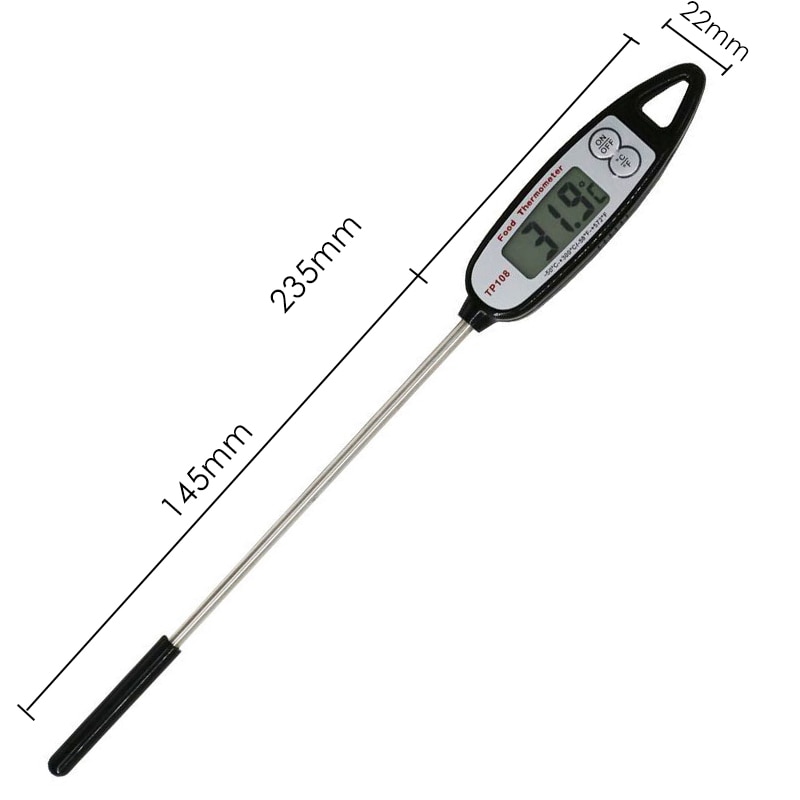 Digital Food Thermometers With Long Stainless Steel Probe Kitchen Thermometer Instant Read For Kitchen Outdoor Cooking BBQ