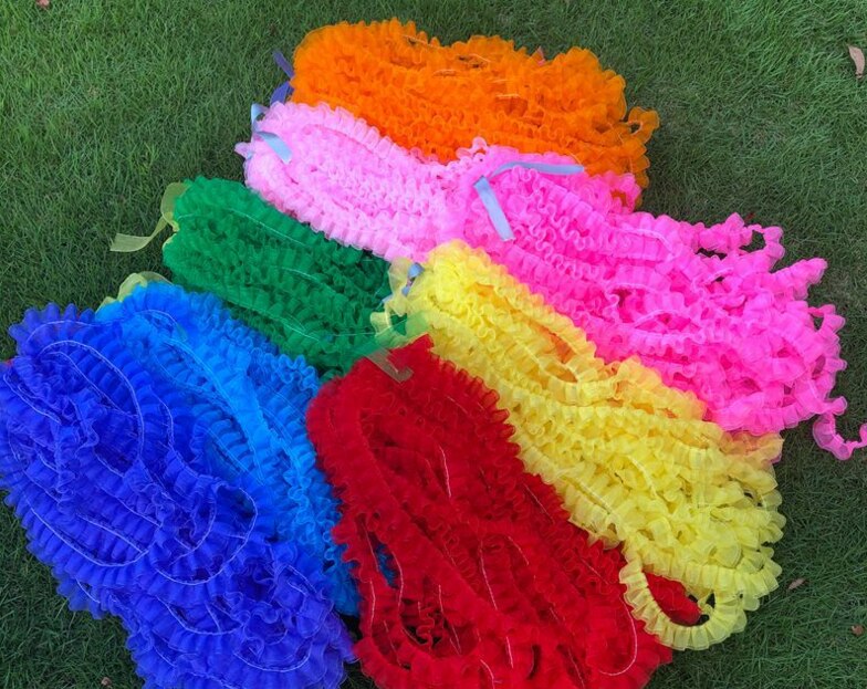 Sprzedam przez podwórze, 8 kolorów dostępnych, podwójna warstwa organzy zakładka wykończenia sukni ślubnej, suknia balowa, lalka # PT2020002