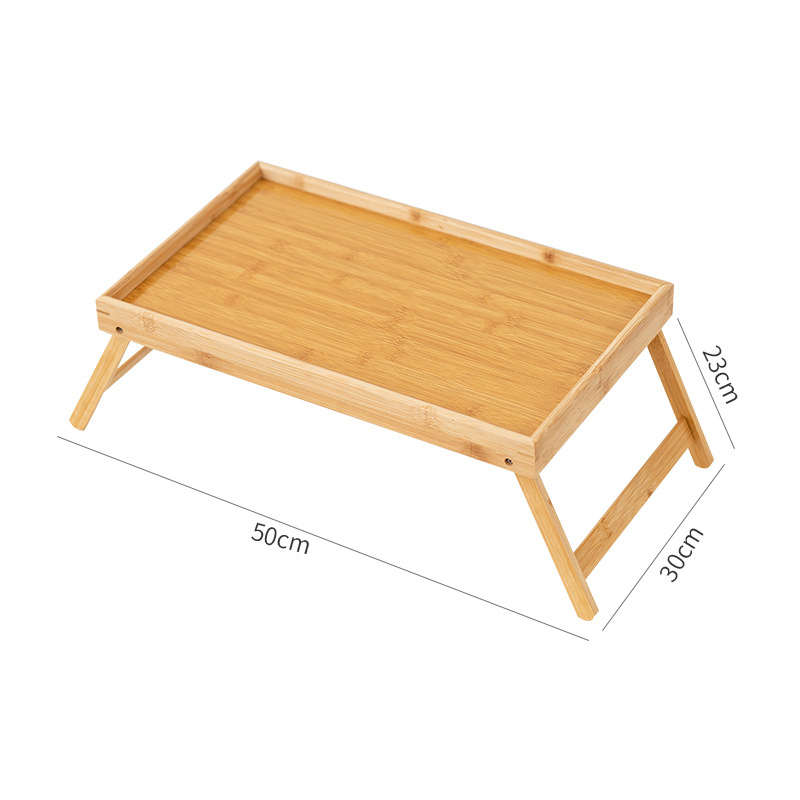 Plateau de service portable en bambou, pieds pliants, table d'escalier de lit, petit-déjeuner pour canapé, manger, dessin, bureau de collation