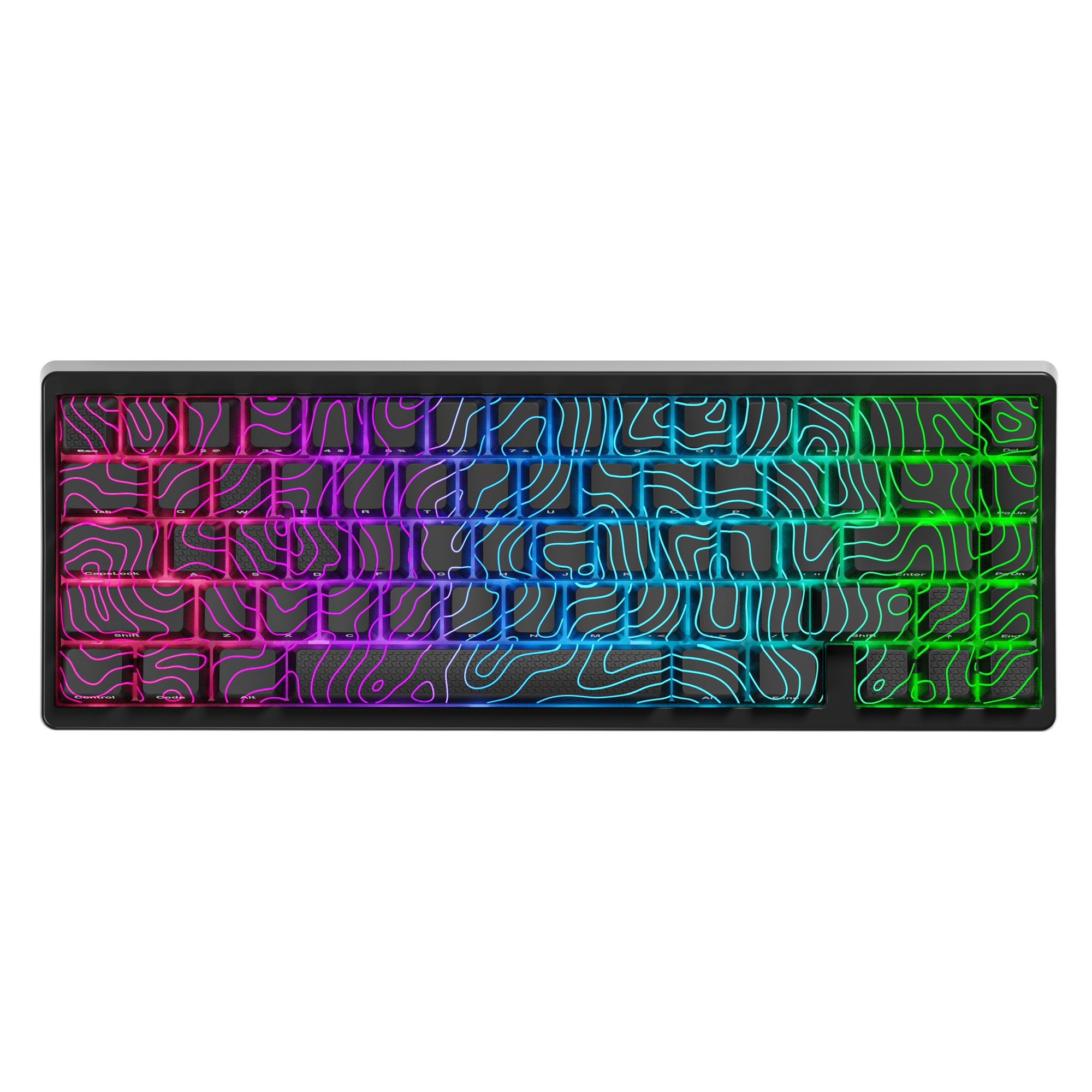 Teclado mecánico XVX M67 JadeStone con teclas IMD-Tech, de junta intercambiable en , teclado con retroiluminación RGB personalizado de tres modos: Negro