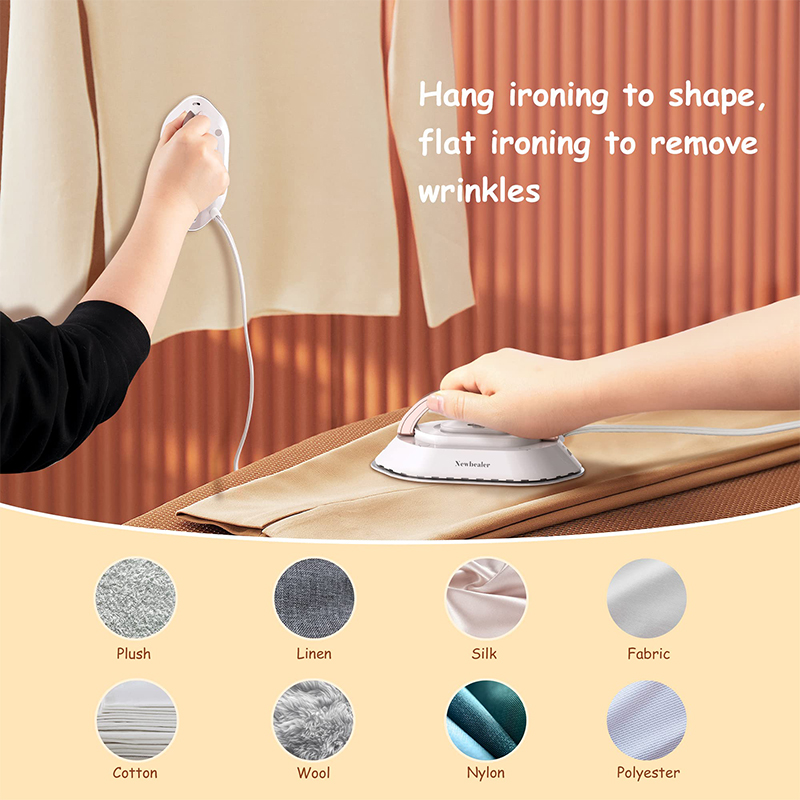Mini plancha seca eléctrica de mano, 120V/220V, doble voltaje, 30S, calor, sin vapor, planchas para ropa, portátil, ligero, viaje