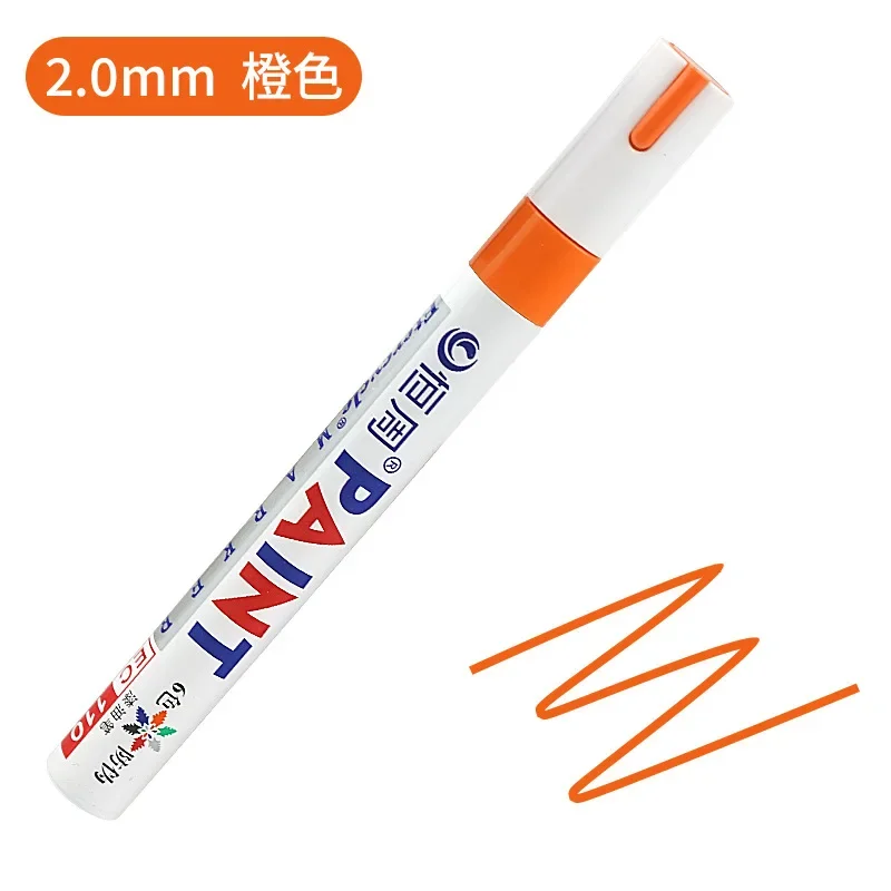Colors White Waterproof Rubber Permanent Paint Marker Pens for Drawing Car Tire Tread Eco-Friendly Tire Painting Highlighter: Orange