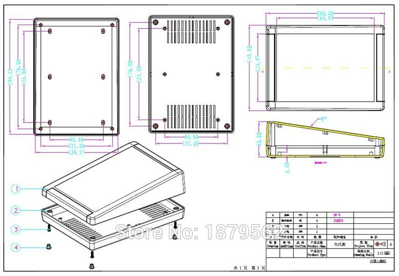 200*145*63mm plastic doos voor elektronische behuizing DIY project doos waterdichte aansluitdoos controle case distributie outlet case