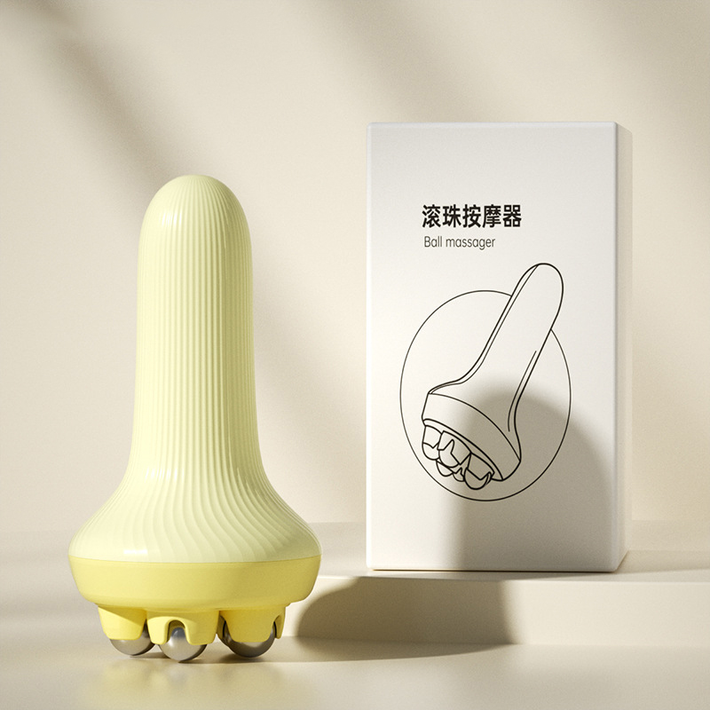 Rollenmassagegerät für sterben innere Bewegung großer und kleiner Beiner, Muskelentspannung, Bauchformung, rollender Ball, der Höhle Bauch reibt: Gelb