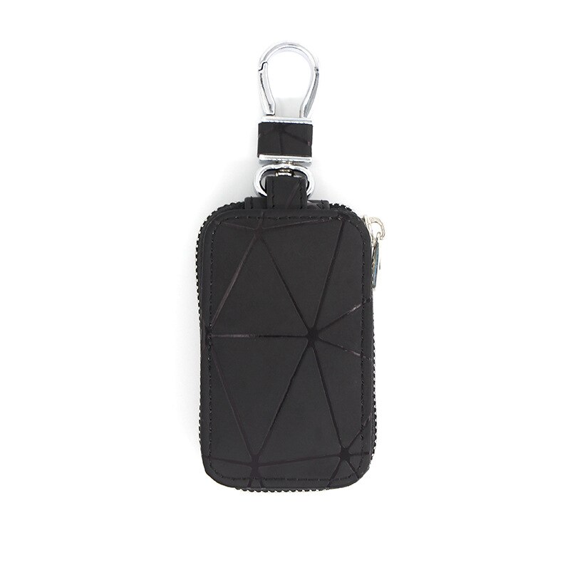 LLavero de cuero para hombre y mujer, funda organizadora de llaves de coche, cartera, bolsa, precio al por mayor: Black