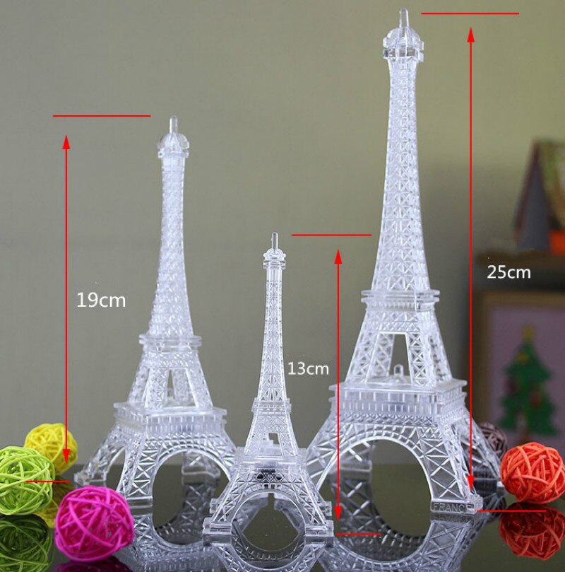 Valentine's Day Romantic 3D Romantic France Eiffel Tower/Paris Tower LED Night Light Bedroom Table Lamp Kids Family