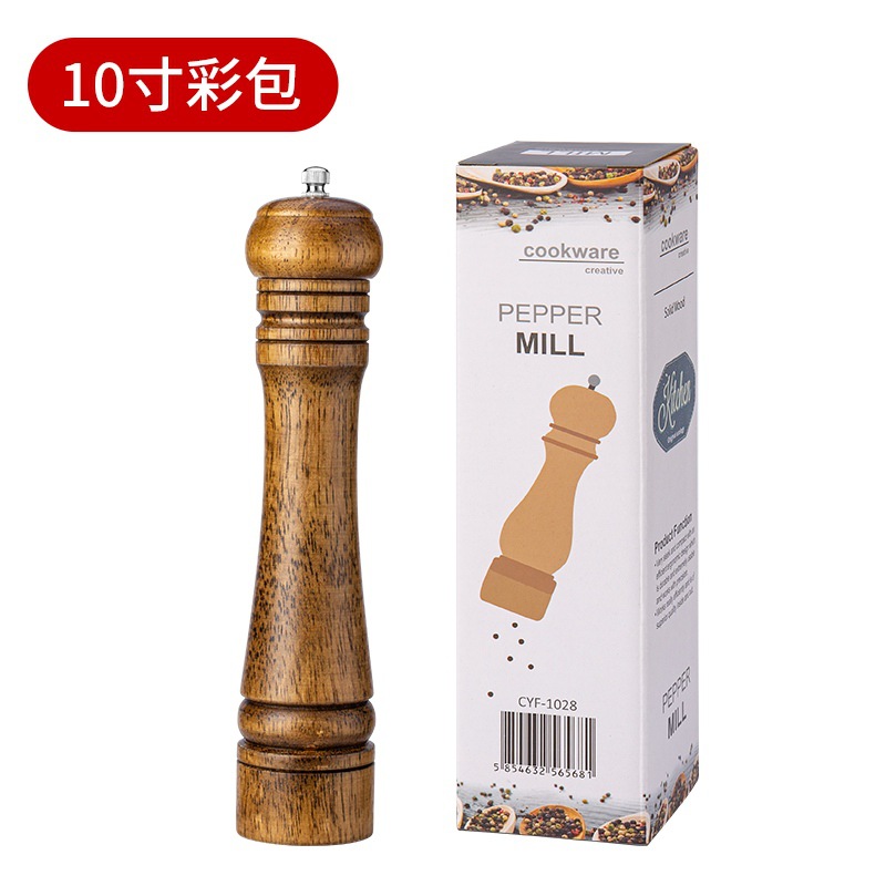 5 &quot;8&quot; 10 &quot;manuelle Pfeffermühle Holz Salz und Pfeffer Mühle Multi-zweck Menage Küche Werkzeug mit Würze Spender: 10 Zoll Kasten
