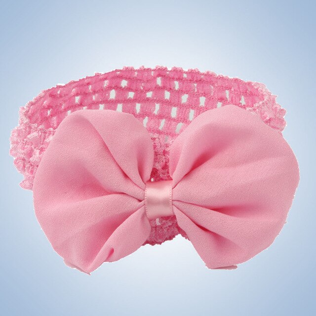 Bandeaux à fleurs pour bébé fille, accessoires de photographie, nœud, paillettes, grandes fleurs, élastique, large, pour cheveux: Rose