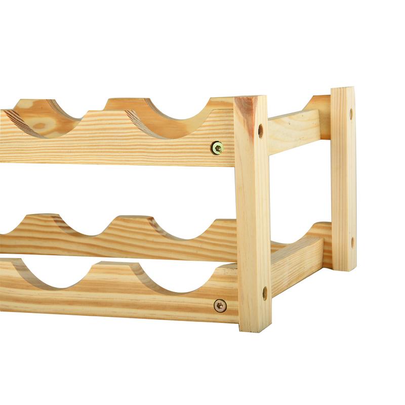 Træ husholdnings vinreol klassisk 8 flaske vinholder montering træ vinflaske opbevaringsreol bar display hylde drikkeholder