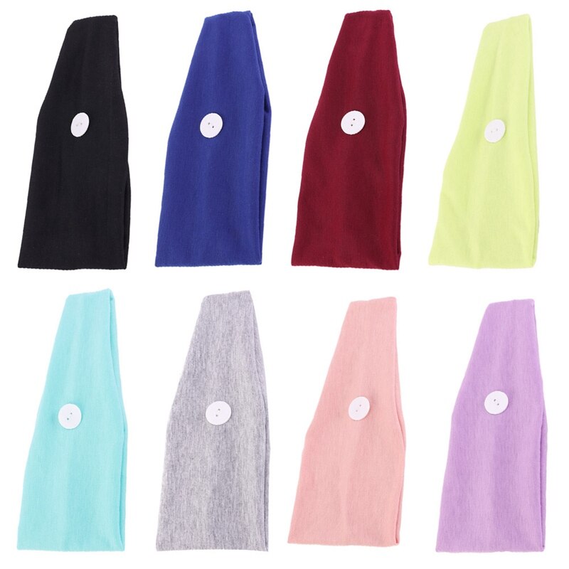 1Pc Effen Kleur Katoen Elastische Yoga Haarband Hoofdband Comfortabele Sport Gym Anti-Slip Slim Haarband Voor sport Hoofdband Tulband