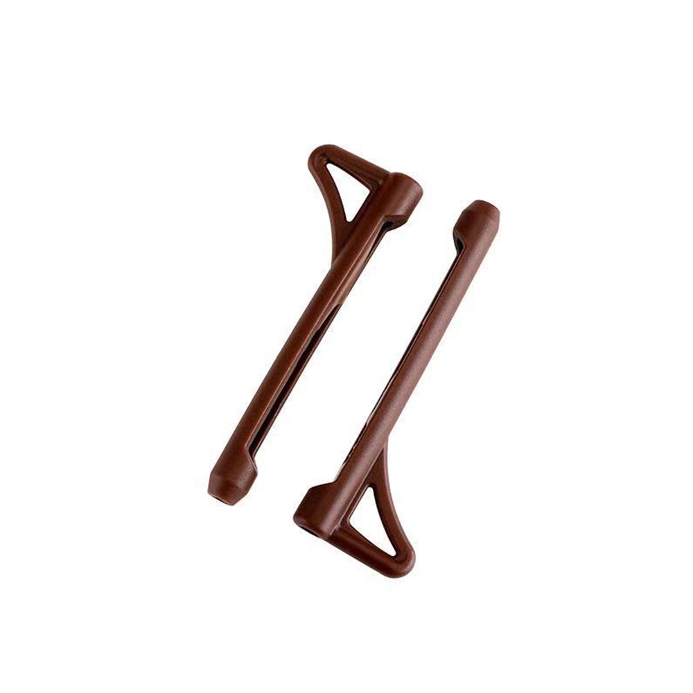 1 paar brillen zonnebrillen slip sets bril beenbeschermers antislip siliconen oorhaak tempel tip houder haak bril accessoires: Bruin