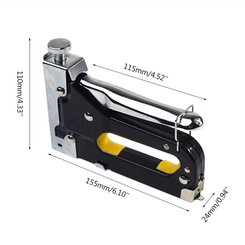 Heavy Duty Staple Tool 3 in 1Hand Operated Powerful Manual Stapler Tacker Nailer 24BB