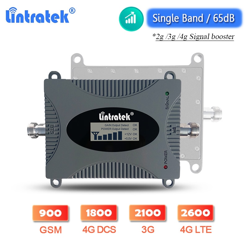 Lintratek 900 Gsm 2G 3G 4G Signaal Booster Dcs 1800 Band 7 Lte 2600 Enkele Band Mobiel repeater Wcdma 2100 Cellulaire Versterker