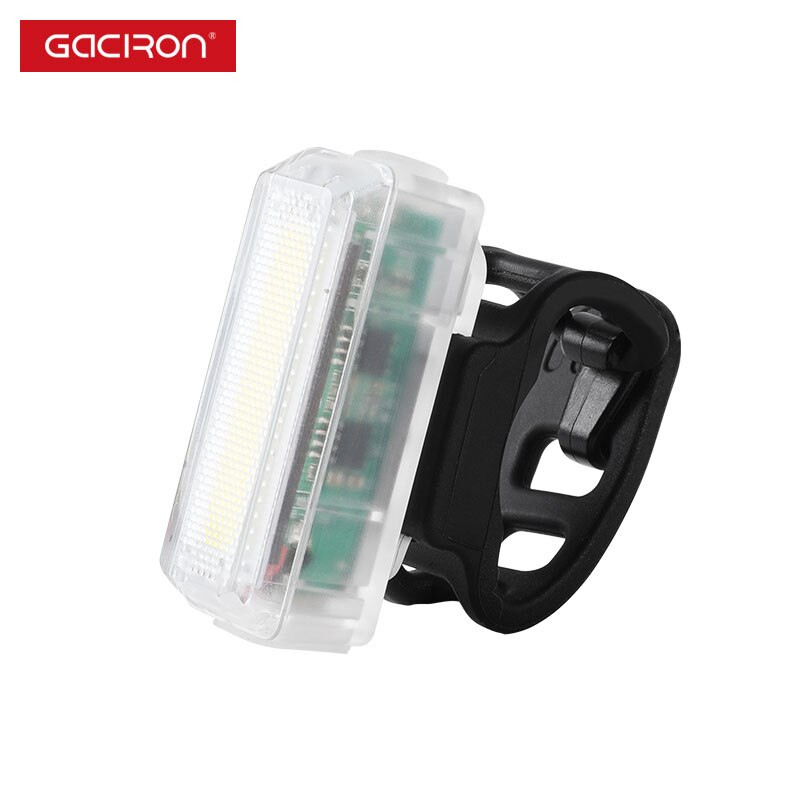 GACIRON-luz trasera para bicicleta con carga USB, lámpara LED transparente de advertencia, resistente al agua, para montar en bicicleta de noche: W11W