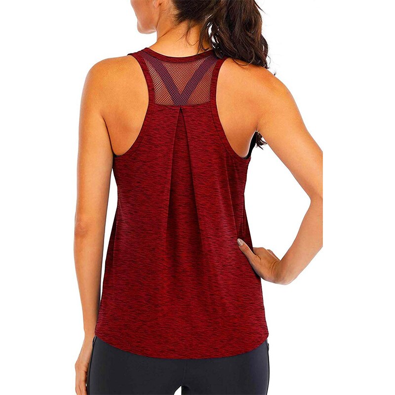 Top deportivo para mujer, Top de entrenamiento, camiseta sin mangas de malla con espalda cruzada para Yoga, ropa de gimnasio, chaleco deportivo sin mangas para entrenamiento: XL / Verde